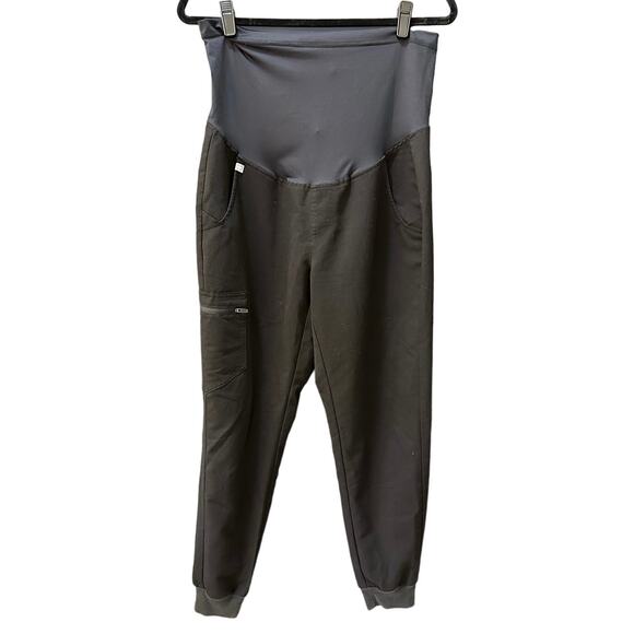 Figs Scrub Pants Joggers Maternity Technical Collection Small Black Stretch - Picture 4 of 12